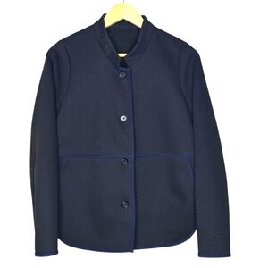 J. Crew Black and Navy Blue Tipped Twill Jacket